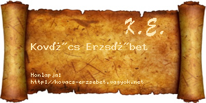 Kovács Erzsébet névjegykártya