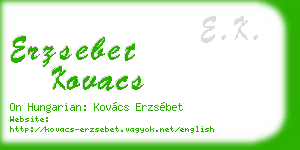 erzsebet kovacs business card