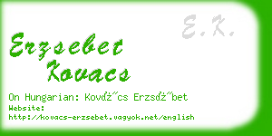 erzsebet kovacs business card